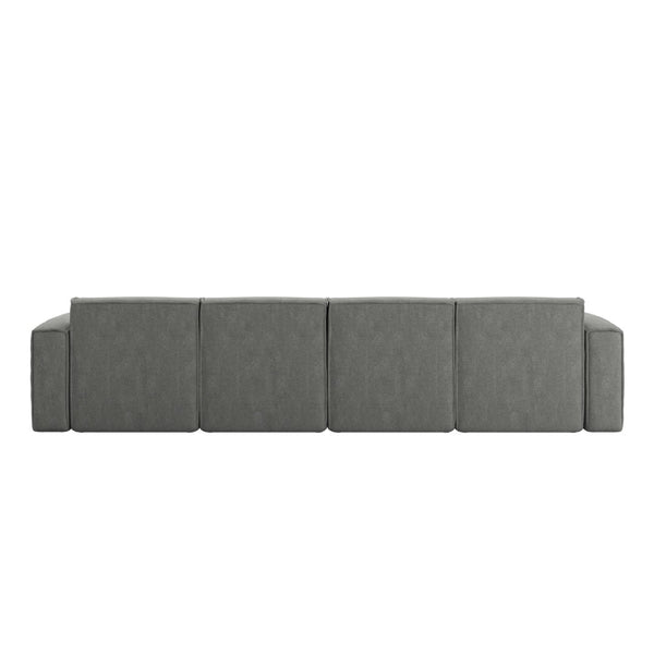 English Elm Bridgetown Luxury Modular 6-Piece Sectional Sofa - Versatile Comfort for Modern Living Spaces Dark Gray IS-IT2231-6PCSEC-DKGRY-GG