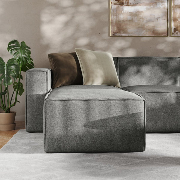 English Elm Bridgetown Luxury Modular 6-Piece Sectional Sofa - Versatile Comfort for Modern Living Spaces Dark Gray IS-IT2231-6PCSEC-DKGRY-GG