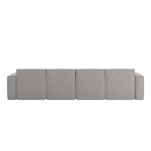English Elm Bridgetown Luxury Modular 6-Piece Sectional Sofa - Versatile Comfort for Modern Living Spaces Gray IS-IT2231-6PCSEC-GRY-GG
