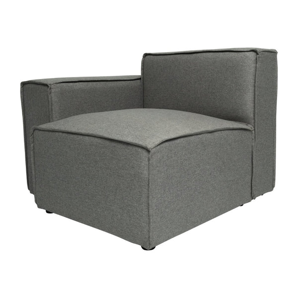 English Elm Bridgetown Luxury Modular Sectional Sofa Left Side Chair - Elegant Comfort for Modern Spaces Dark Gray IS-IT2231-LC-DKGRY-GG