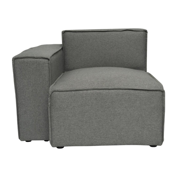 English Elm Bridgetown Luxury Modular Sectional Sofa Left Side Chair - Elegant Comfort for Modern Spaces Dark Gray IS-IT2231-LC-DKGRY-GG