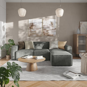 English Elm Bridgetown Luxury Modular Sectional Sofa Left Side Chair - Elegant Comfort for Modern Spaces Dark Gray IS-IT2231-LC-DKGRY-GG