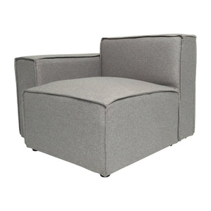 English Elm Bridgetown Luxury Modular Sectional Sofa Left Side Chair - Elegant Comfort for Modern Spaces Gray IS-IT2231-LC-GRY-GG