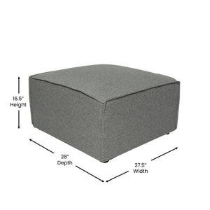 English Elm Bridgetown Luxury Modular Ottoman Seat - Versatile Contemporary Design for Stylish Living Spaces Dark Gray IS-IT2231-OT-DKGRY-GG