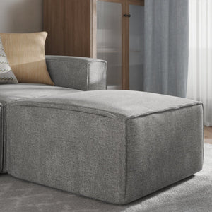 English Elm Bridgetown Luxury Modular Ottoman Seat - Versatile Contemporary Design for Stylish Living Spaces Gray IS-IT2231-OT-GRY-GG