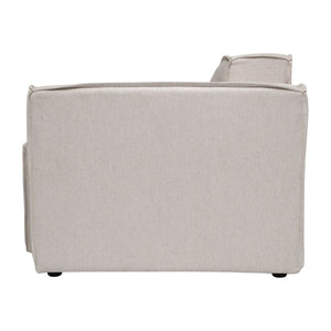 English Elm Bridgetown Luxury Modular Right-Side Sectional Chair with Armrest - Stylish, Comfortable Design Cream IS-IT2231-RC-CRM-GG