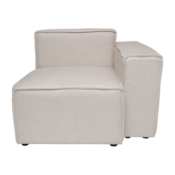 English Elm Bridgetown Luxury Modular Right-Side Sectional Chair with Armrest - Stylish, Comfortable Design Cream IS-IT2231-RC-CRM-GG