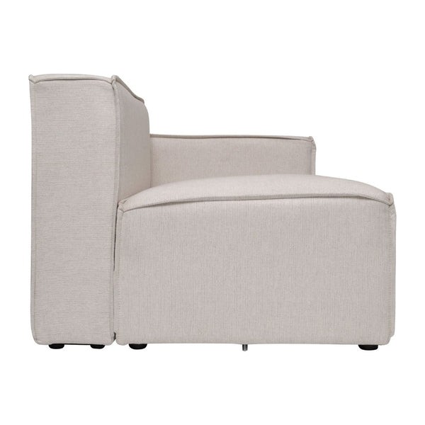 English Elm Bridgetown Luxury Modular Right-Side Sectional Chair with Armrest - Stylish, Comfortable Design Cream IS-IT2231-RC-CRM-GG