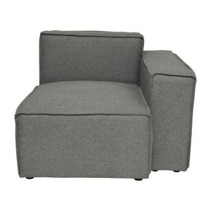 English Elm Bridgetown Luxury Modular Right-Side Sectional Chair with Armrest - Stylish, Comfortable Design Dark Gray IS-IT2231-RC-DKGRY-GG