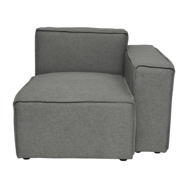 English Elm Bridgetown Luxury Modular Right-Side Sectional Chair with Armrest - Stylish, Comfortable Design Dark Gray IS-IT2231-RC-DKGRY-GG