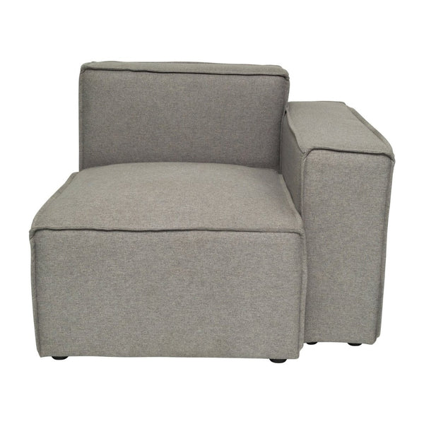 English Elm Bridgetown Luxury Modular Right-Side Sectional Chair with Armrest - Stylish, Comfortable Design Gray IS-IT2231-RC-GRY-GG