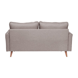 English Elm Hudson Mid-Century Modern Loveseat Sofa with Durable Upholstery & Solid Wood Legs for Small Spaces Slate Gray IS-PL100-GY-GG