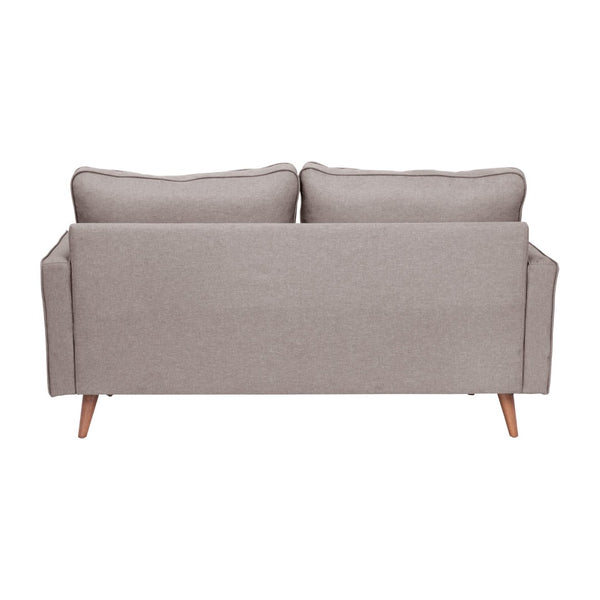 English Elm Hudson Mid-Century Modern Loveseat Sofa with Durable Upholstery & Solid Wood Legs for Small Spaces Slate Gray IS-PL100-GY-GG