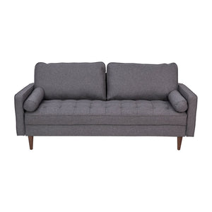 English Elm Hudson Mid-Century Modern Sofa with Stylish Upholstery & Solid Wood Legs for Compact Spaces Dark Gray IS-PS100-DKGY-GG