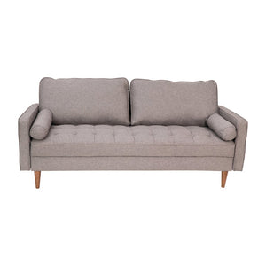 English Elm Hudson Mid-Century Modern Sofa with Stylish Upholstery & Solid Wood Legs for Compact Spaces Slate Gray IS-PS100-GY-GG