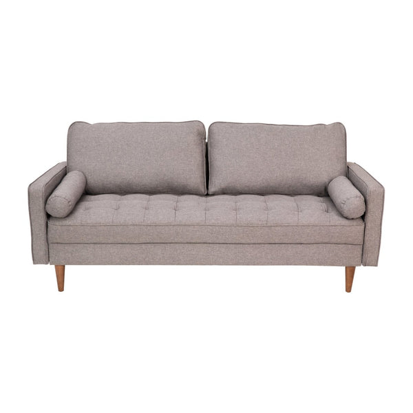 English Elm Hudson Mid-Century Modern Sofa with Stylish Upholstery & Solid Wood Legs for Compact Spaces Slate Gray IS-PS100-GY-GG