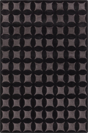 Chandra Rugs Hand Tufted Contemporary Rug - Luxurious Viscose And Wool Blend, Perfect For Elevating Modern Decor Black,Grey Viscose,Wool Isa56701-576