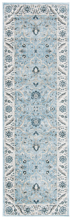 Safavieh Isabella Elegant Traditional Turkish Rug For Hallways – Serene Design For Classic Home Décor Light Blue ,Cream Polypropylene Isa912m-213