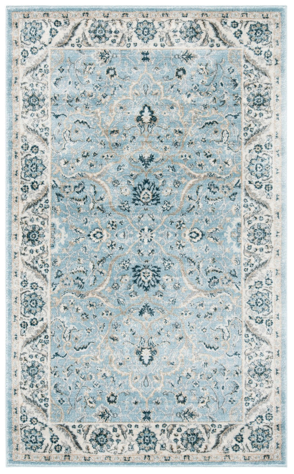 Safavieh Isabella Elegant Traditional Turkish Rug For Hallways – Serene Design For Classic Home Décor Light Blue ,Cream Polypropylene Isa912m-213