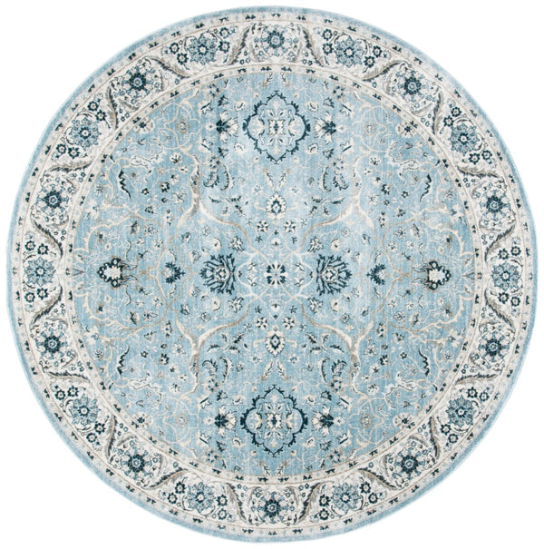 Safavieh Isabella Elegant Traditional Turkish Rug For Hallways – Serene Design For Classic Home Décor Light Blue ,Cream Polypropylene Isa912m-213