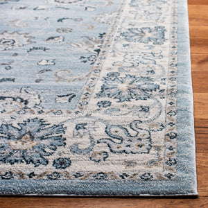 Safavieh Isabella Elegant Turkish Runner Rug For Entryway – Timeless Design In Serene Colors For Any Home Light Blue ,Cream Polypropylene Isa940m-4r