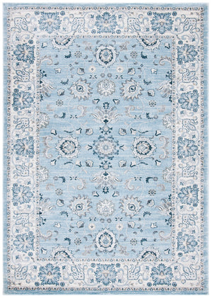 Safavieh Isabella Elegant Turkish Runner Rug For Entryway – Timeless Design In Serene Colors For Any Home Light Blue ,Cream Polypropylene Isa940m-4r