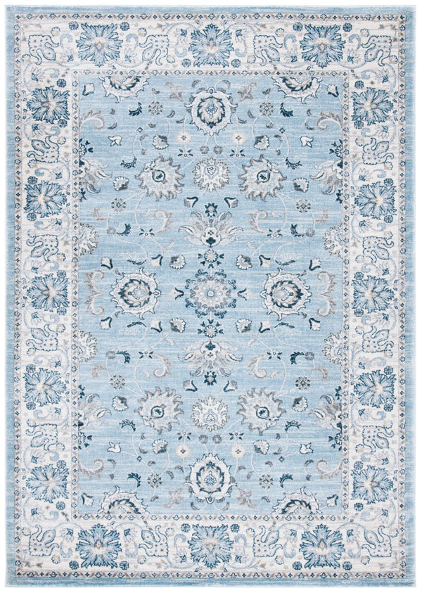 Safavieh Isabella Elegant Turkish Runner Rug For Entryway – Timeless Design In Serene Colors For Any Home Light Blue ,Cream Polypropylene Isa940m-4r