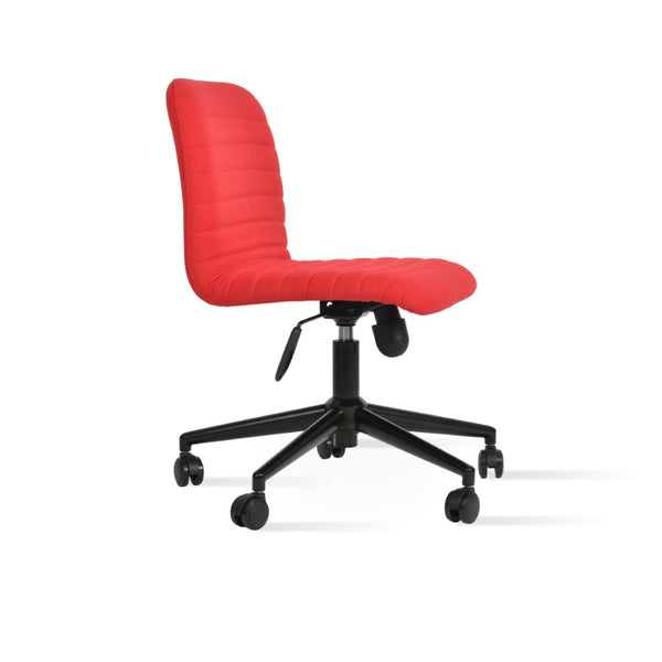 Soho Concept Isa Office Chair - Premium Upholstered Comfort In Boucle, Velvet, Nubuck & Camira - 10-year Guarantee Black,Red  Soho-concept-dining-chair-12709