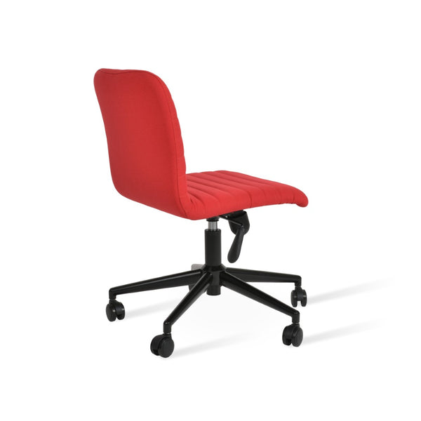 Soho Concept Isa Office Chair - Premium Upholstered Comfort In Boucle, Velvet, Nubuck & Camira - 10-year Guarantee Black,Red  Soho-concept-dining-chair-11892