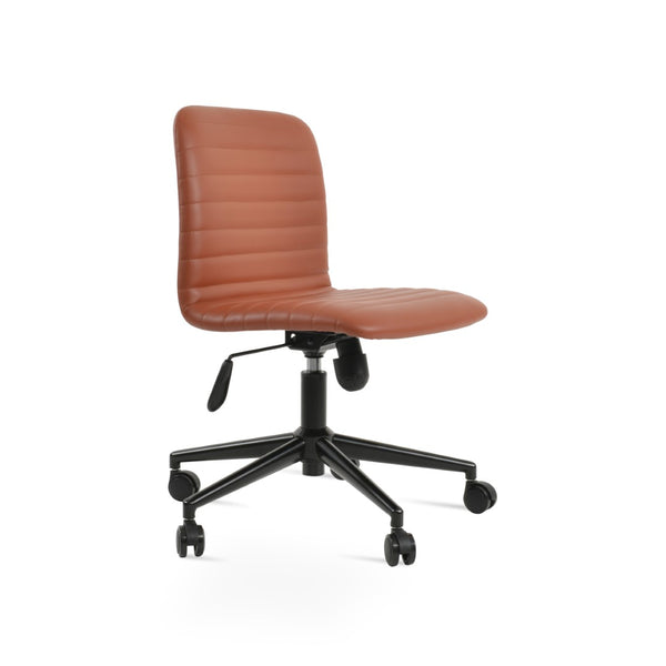 Soho Concept Isa Office Ergonomic Chair With Adjustable Height, Leatherette Comfort, 2-year Guarantee, Black/White Black  Soho-concept-dining-chair-11888