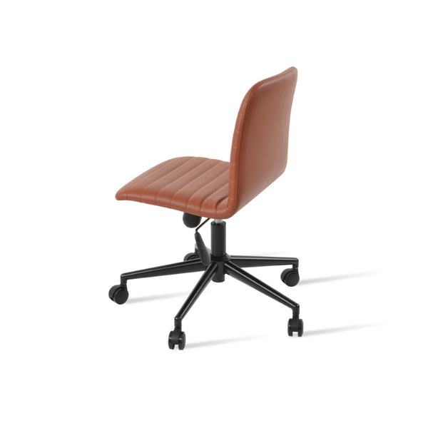 Soho Concept Isa Office Ergonomic Chair With Adjustable Height, Leatherette Comfort, 2-year Guarantee, Black/White Black  Soho-concept-dining-chair-12707