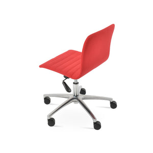 Soho Concept Isa Office Chair - Premium Upholstered Comfort In Boucle, Velvet, Nubuck & Camira - 10-year Guarantee Red  Soho-concept-dining-chair-11890