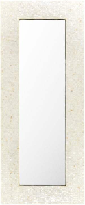 Iridescent ISC-014 59"H x 24"W x 1"D Full Length Mirror ISC014-2459  Frame: Ivory Surya