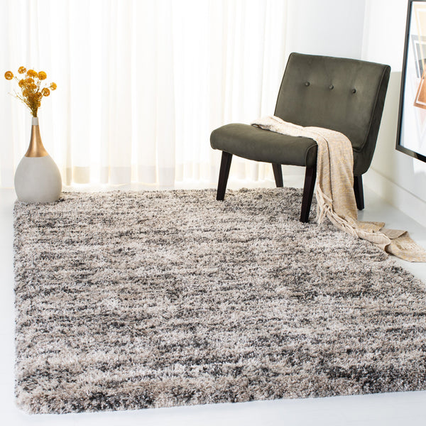 Safavieh Iceland Plush Shag Rug 2'X3' Cream & Grey Abstract, Power-Loomed Turkey, Soft Durable Accent Piece ISG519A-2