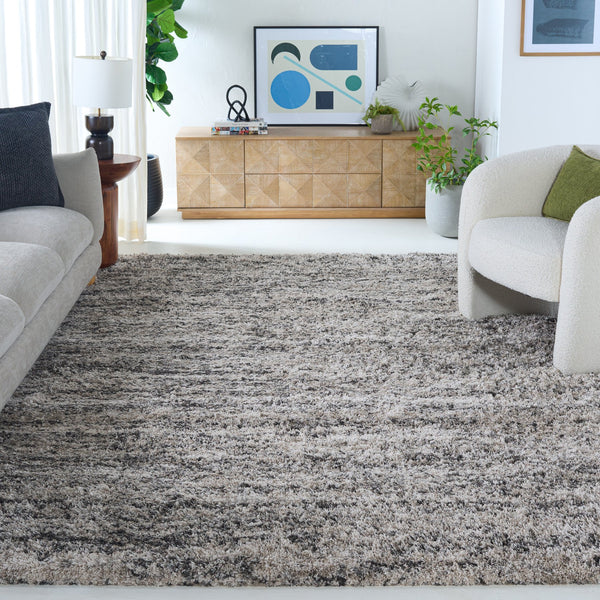 Safavieh Iceland Plush Shag Rug 2'X3' Cream & Grey Abstract, Power-Loomed Turkey, Soft Durable Accent Piece ISG519A-2