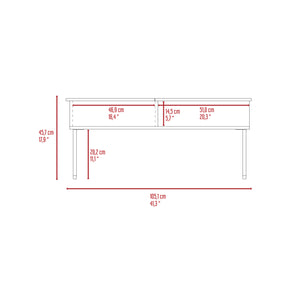 English Elm Armin Espresso Lift-Top Coffee Table with Metal Legs, One Shelf & Double Side Open Shelves - Onyx B20092024