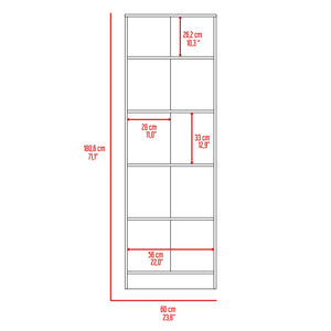 English Elm Multistorage Slim Pantry Cabinet with Five Adjustable Shelves and Double Doors for Organized Kitchens Multicolor 77.6 L x 17.3 W x 5.1 H B07092039