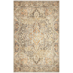 Trans Ocean Liora Manne Inspirations Heriz Indoor Area Rug - Distressed Medallion Design For Elegant Spaces Brown Polyester Isp94111219