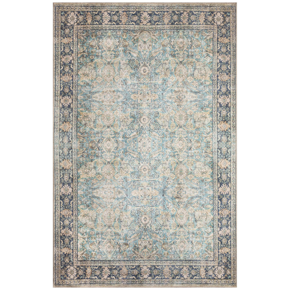 Trans Ocean Liora Manne Inspirations Sarouk Indoor Area Rug – Elegant Floral Medallion Design For Any Space Blue Polyester Isp69111504