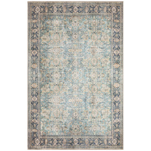 Trans Ocean Liora Manne Inspirations Sarouk Indoor Area Rug – Elegant Floral Medallion Design For Any Space Blue Polyester Isp69111504