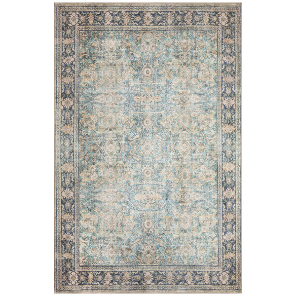 Trans Ocean Liora Manne Inspirations Sarouk Indoor Area Rug – Elegant Floral Medallion Design For Any Space Blue Polyester Isp69111504