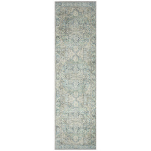 Trans Ocean Liora Manne Inspirations Heriz Indoor Area Rug - Distressed Medallion Design For Elegant Spaces Blue Polyester Ispr8111203