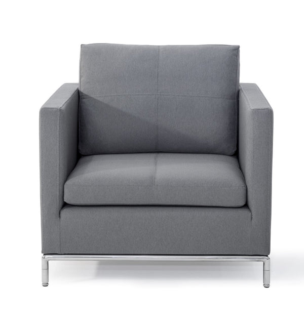 Soho Concept Zara Small Istanbul Armchair - Stylish, Durable, Compact Design With Plush Comfort & Steel Base Finish Grey  Soho-concept-dining-chair-13502