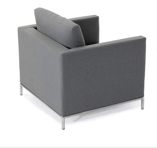 Soho Concept Zara Small Istanbul Armchair - Stylish, Durable, Compact Design With Plush Comfort & Steel Base Finish Grey  Soho-concept-dining-chair-13501
