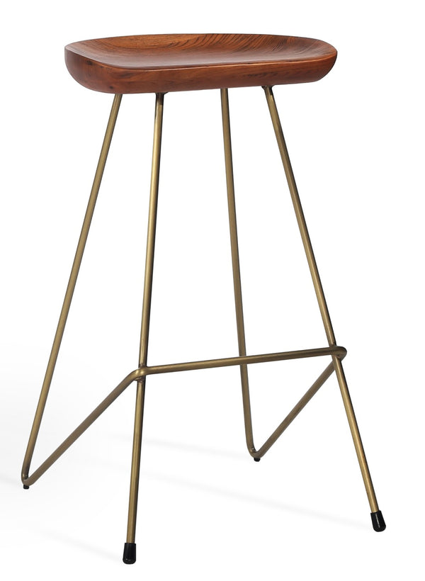 Soho Concept Cattelan Galata Barstools & Counterstools - Stylish Solid Wood Seats With Durable Metal Legs Ash,Bronze Steel Tubular Legs Soho-concept-dining-chair-08884