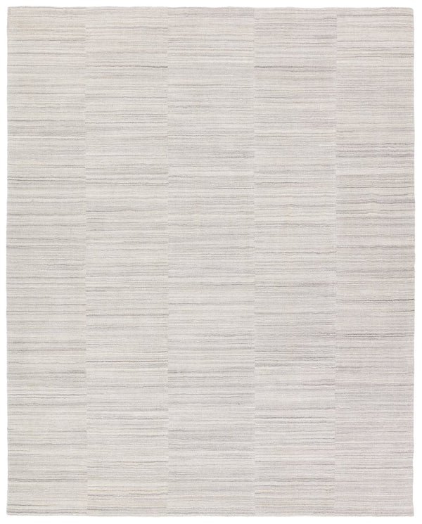 Jaipur Living Ivar Irini Iva01 Handwoven Handmade 100% Polyester Lines Stripes Outdoor Rug Gray, White 100% Polyester Rug160102