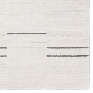 Jaipur Living Ivar Tinsin Iva02 Handwoven Handmade 100% Polyester Lines Stripes Outdoor Rug Gray, White 100% Polyester Rug160104