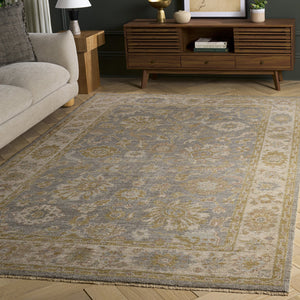 Safavieh Izmir Hand-Knotted Light Blue Ivory Area Rug — Wool-Viscose Blend, Low-Profile Elegance For Living Rooms 8'-0" x 10'-0" IZM108L-8