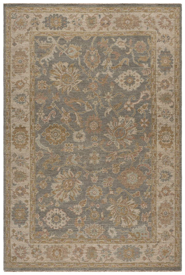 Safavieh Izmir Hand-Knotted Light Blue Ivory Area Rug, Wool-Viscose Low-Profile Floral Design For Living Spaces 6'-0" x 9'-0" IZM108L-6