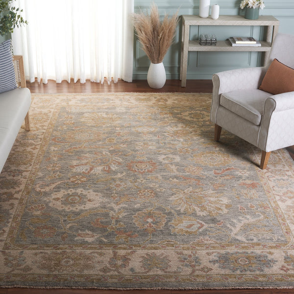 Safavieh Izmir Hand-Knotted Light Blue Ivory Area Rug — Wool-Viscose Blend, Low-Profile Elegance For Living Rooms 8'-0" x 10'-0" IZM108L-8